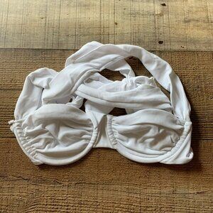 Sundaze Bikinis Venus Top Ribbed Knit Underwire Bikini Top in White -S